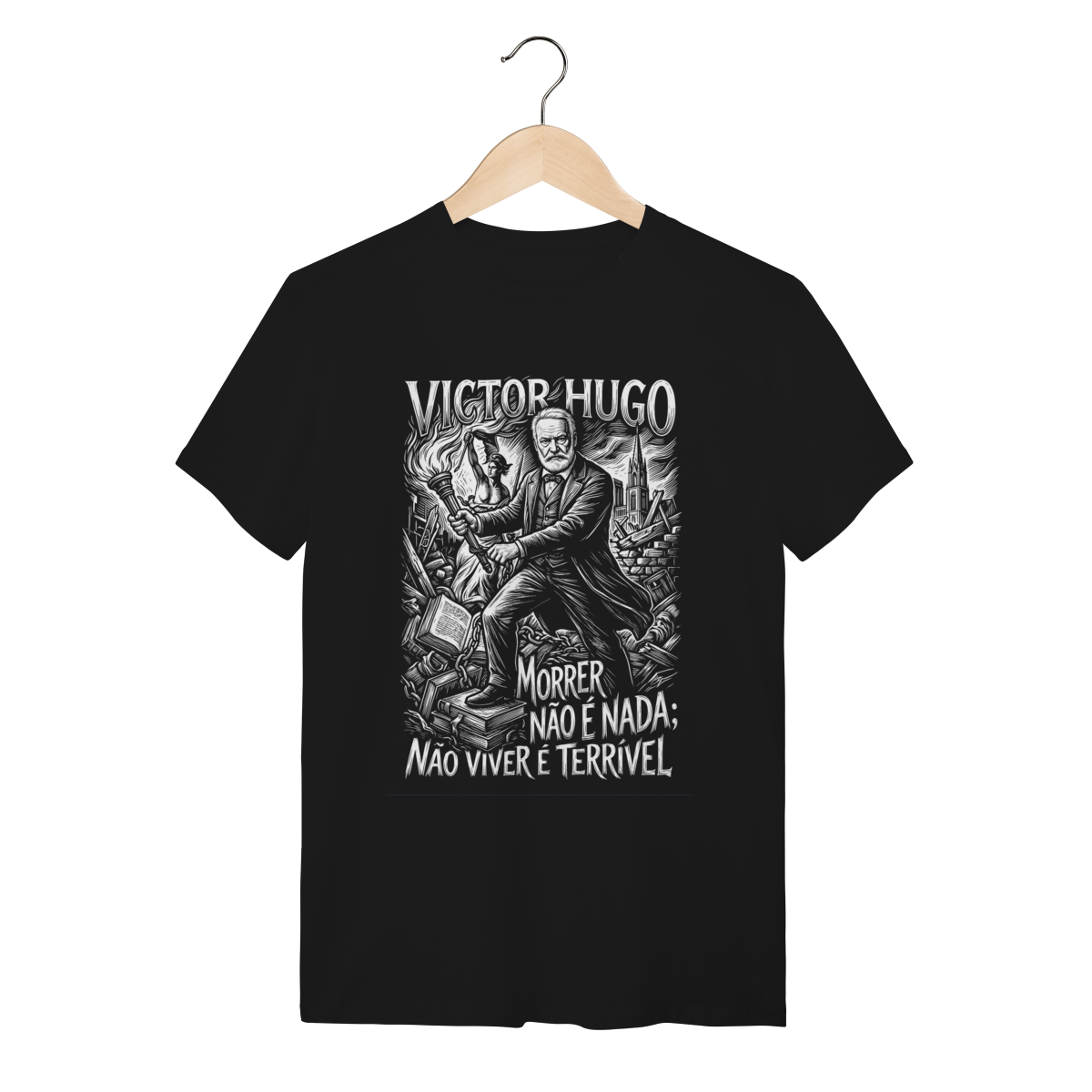 Camiseta Intelectual Victor Hugo Horizonte Ético Clássica | Silk & Luck 1 Camiseta Intelectual Victor Hugo Horizonte Ético Clássica | Silk & Luck