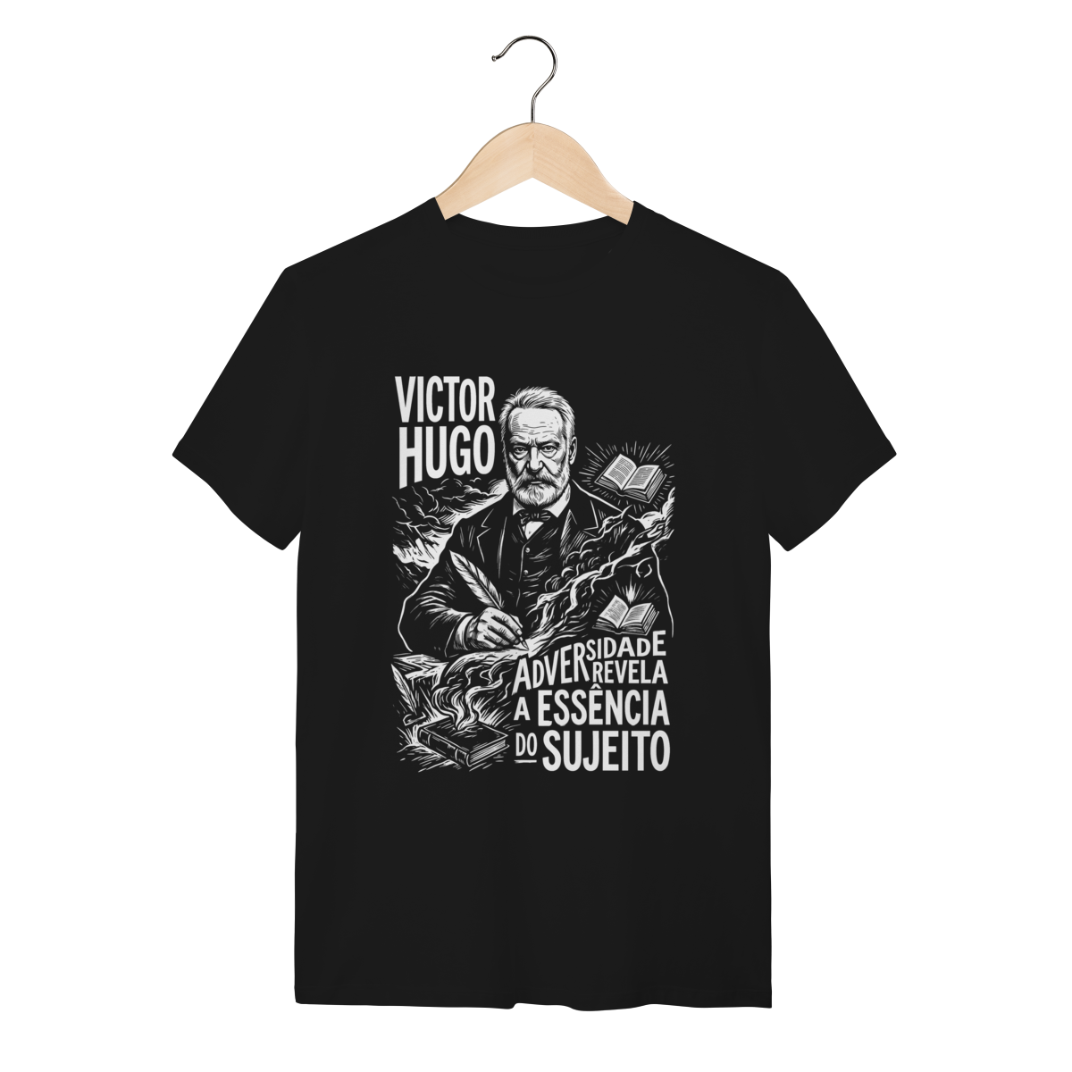 Camiseta Intelectual Victor Hugo Adversidade Sujeito Real | Silk & Luck 1 Camiseta Intelectual Victor Hugo Adversidade Sujeito Real | Silk & Luck