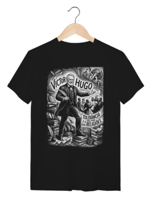 Camiseta Victor Hugo Pensamento Crítico Lei Liberdade | Silk & Luck