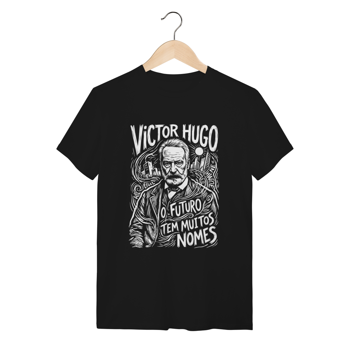 Camiseta Victor Hugo Citação Lei Liberdade Design | Silk & Luck 1 Camiseta Victor Hugo Citação Lei Liberdade Design | Silk & Luck