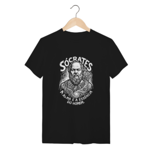 Camiseta Sócrates Linocut Alma Essência | Silk & Luck
