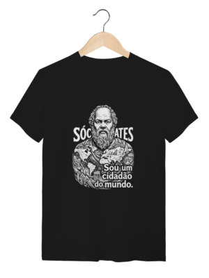 Camiseta Sócrates Linocut Cidadão Do Mundo | Silk & Luck
