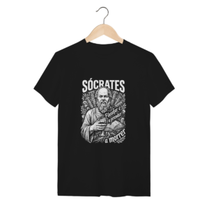 Camiseta Sócrates Linocut Filosofar E Morrer | Silk & Luck