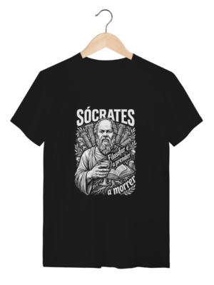 Camiseta Sócrates Linocut Filosofar E Morrer | Silk & Luck
