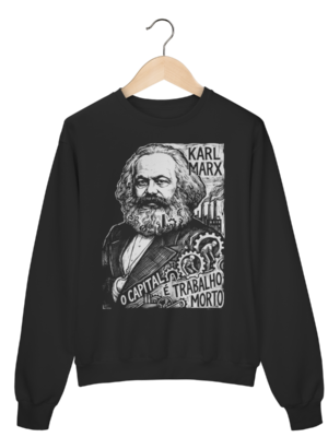 Moletom Karl Marx Crítica Capitalista O Limite | Silk & Luck