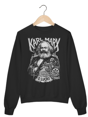 Moletom Karl Marx Classe Dominante Estado Comitê | Silk & Luck