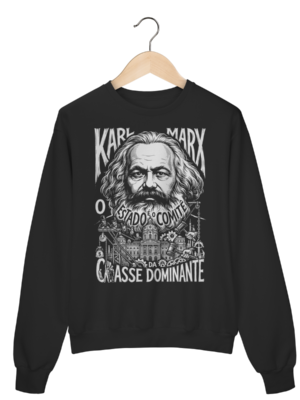 Moletom Karl Marx Estampa Trabalho Morto Capital | Silk & Luck