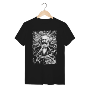 Camiseta Karl Marx Lucro e Trabalho Excedente Filosofia | Silk & Luck