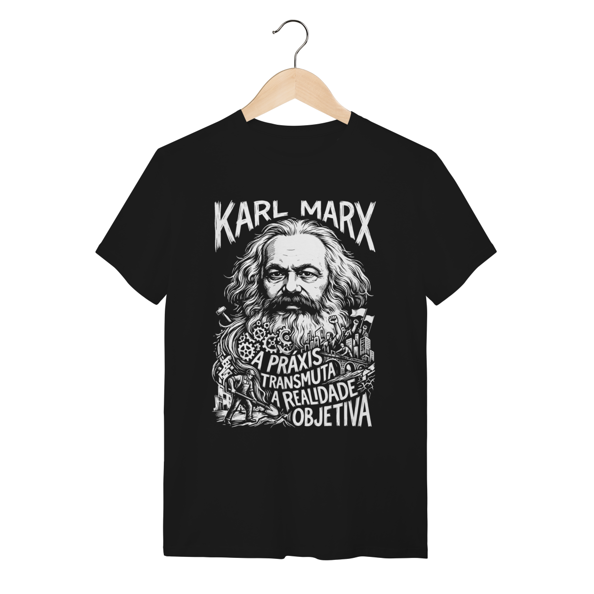 Camiseta Karl Marx Práxis Realidade Objetiva Teoria | Silk & Luck 1 Camiseta Karl Marx Práxis Realidade Objetiva Teoria | Silk & Luck