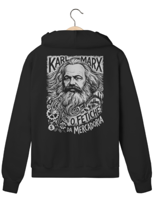 Moletom com Ziper Karl Marx Fetiche Da Mercadoria Conceito | Silk & Luck
