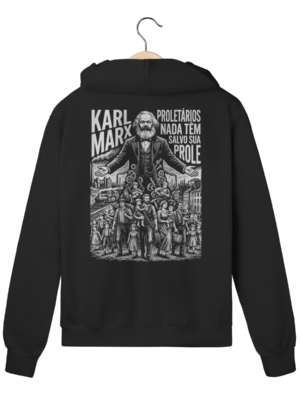 Moletom com Ziper Prole Proletarios Karl Marx Filosofico | Silk & Luck