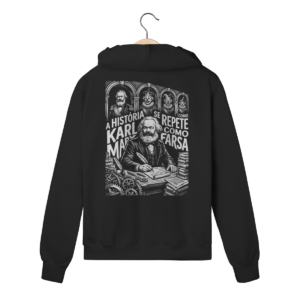 Moletom com Ziper Karl Marx Farsa Historia Sociologia | Silk & Luck