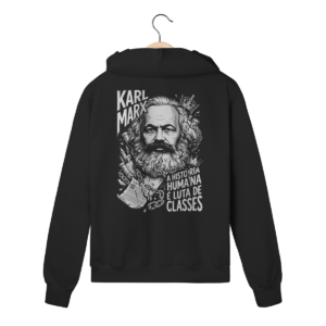 Moletom com Ziper Karl Marx Historia Luta De Classes | Silk & Luck