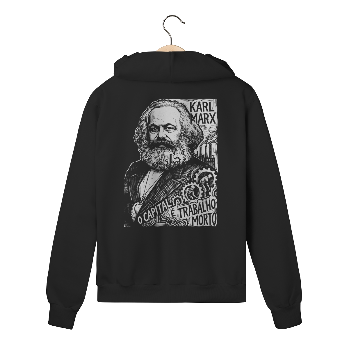 Moletom com Ziper Karl Marx O Capital Trabalho Filosofia | Silk & Luck 1 Moletom com Ziper Karl Marx O Capital Trabalho Filosofia | Silk & Luck