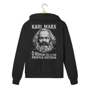Moletom com Ziper Karl Marx Faz Sua Propria Historia | Silk & Luck