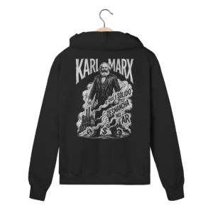 Moletom com Ziper Karl Marx Solido Desmancha No Ar Social | Silk & Luck