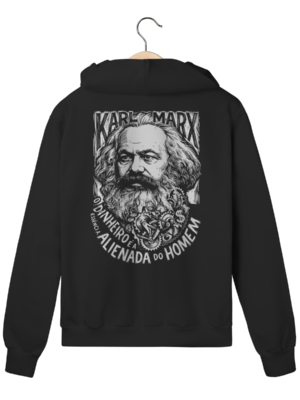 Moletom com Ziper Karl Marx O Dinheiro Essencia Alienada | Silk & Luck