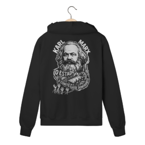 Moletom com Ziper Karl Marx Estado Comite Classe Social | Silk & Luck