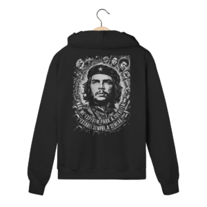 Moletom com Zíper Estampa Che Guevara Pensamento Crítico | Silk & Luck