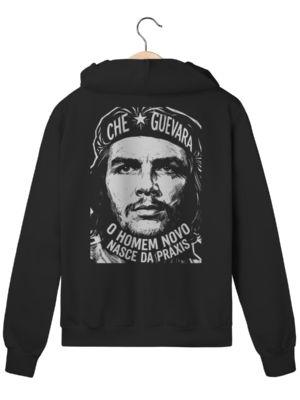 Moletom com Zíper Estampa Intelectual Che Guevara Política | Silk & Luck