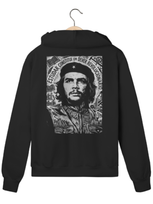 Moletom com Zíper Estampa Educacional Che Guevara | Silk & Luck
