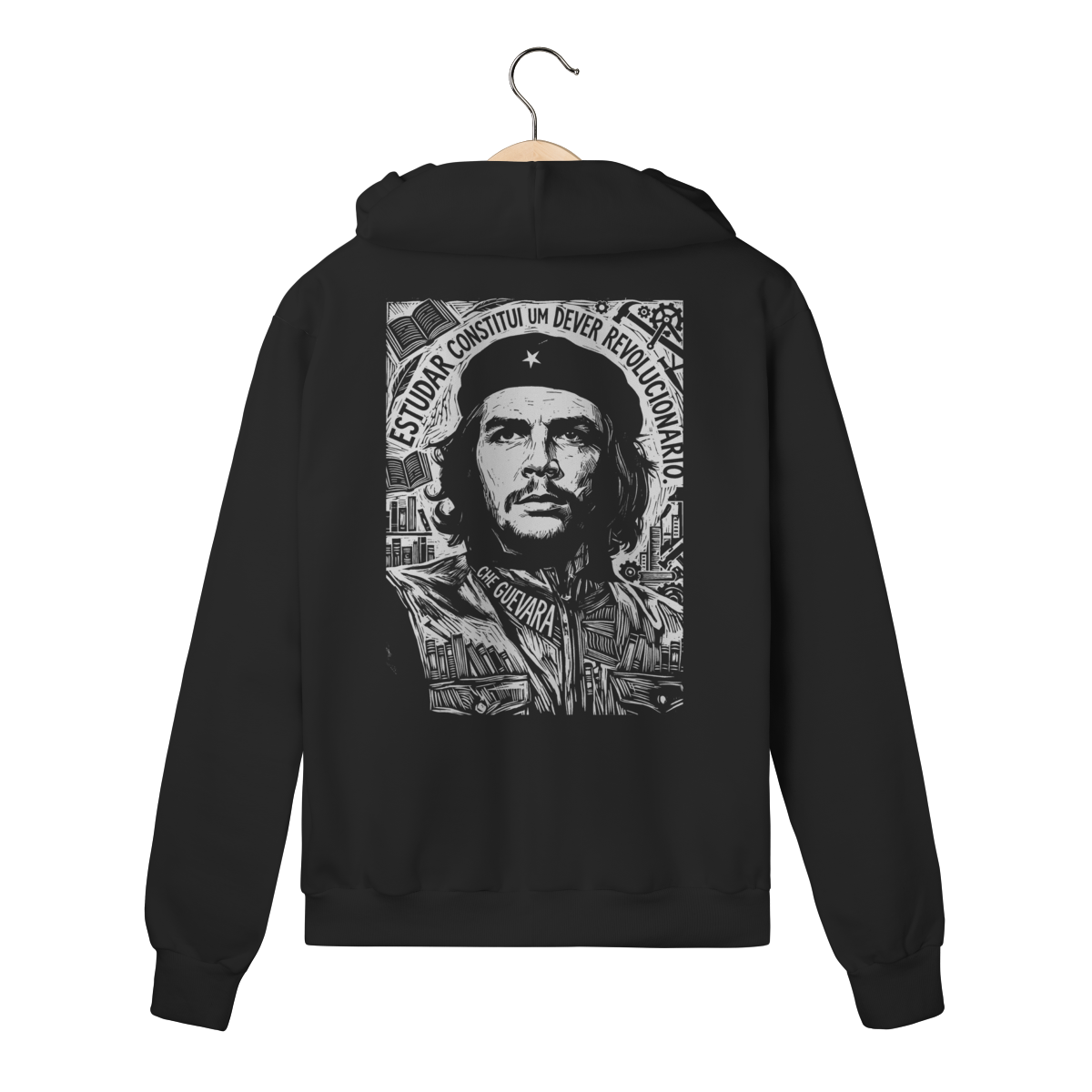Moletom com Zíper Estampa Educacional Che Guevara | Silk & Luck 1 Moletom com Zíper Estampa Educacional Che Guevara | Silk & Luck