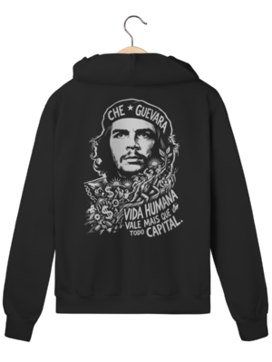 Moletom com Zíper Che Guevara Espírito Livre e Luta | Silk & Luck