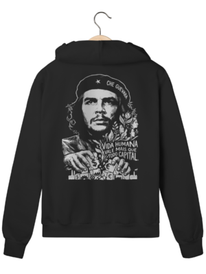 Moletom com Zíper Che Guevara Dever de Estudar Arte | Silk & Luck