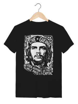 Camiseta Estética Linocut Che Guevara Companheiro Injustiça | Silk & Luck