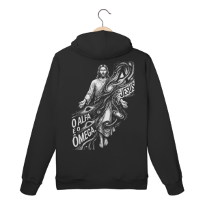 Moletom Canguru Jesus O Alfa e o Ômega – Visão Filosófica – Silk & Luck | Silk & Luck