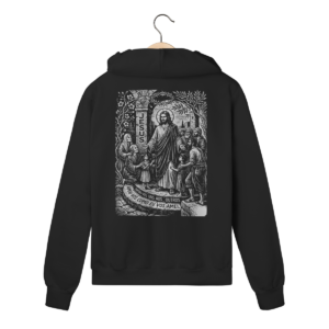 Moletom com Zíper Jesus Amai-vos – Visão Filosófica – Silk & Luck | Silk & Luck