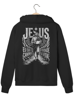 Moletom com Zíper Jesus Amarás o Próximo – Visão Filosófica – Silk & Luck | Silk & Luck