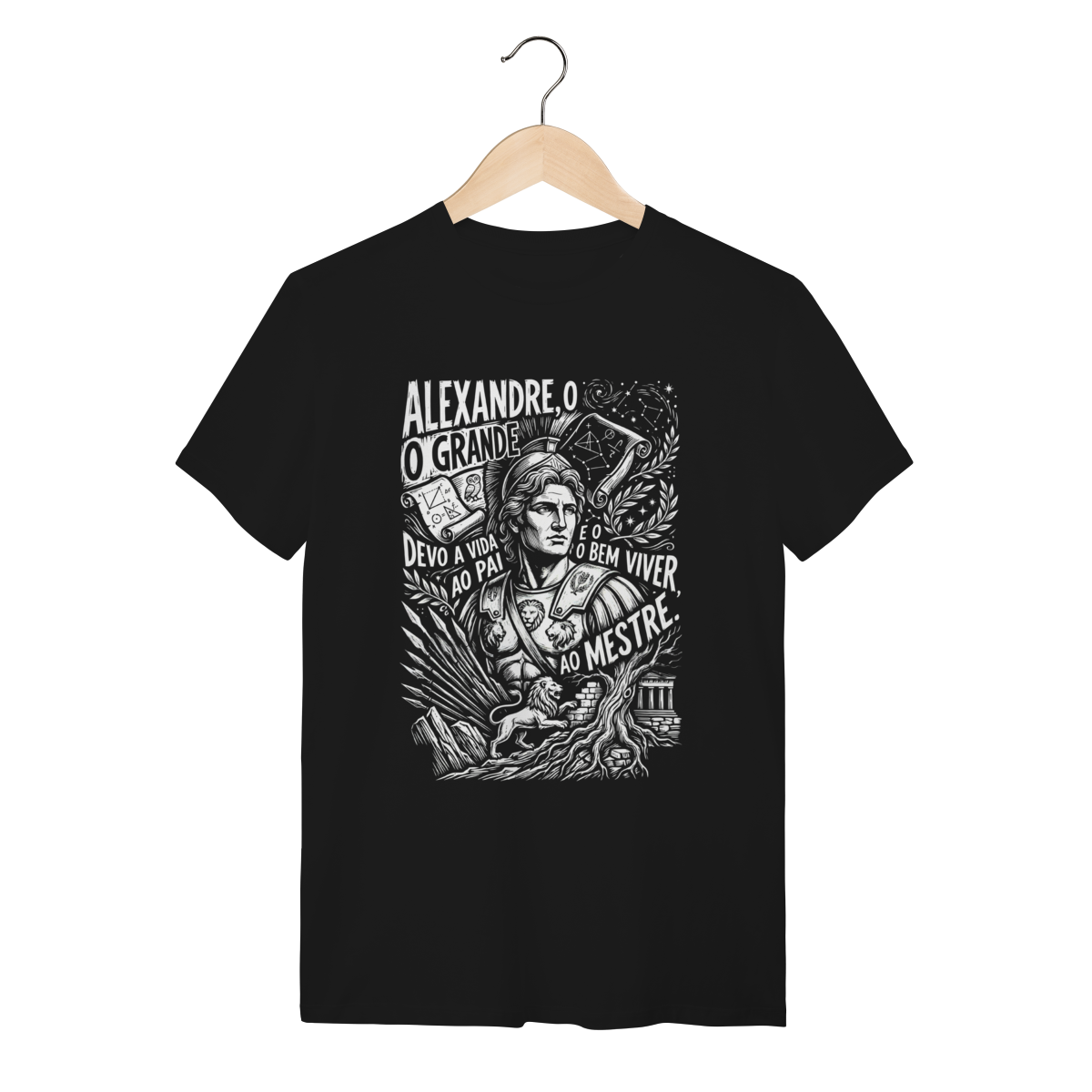 Camiseta Alexandre O Grande Aristóteles E Liderança | Silk & Luck 1 Camiseta Alexandre O Grande Aristóteles E Liderança | Silk & Luck