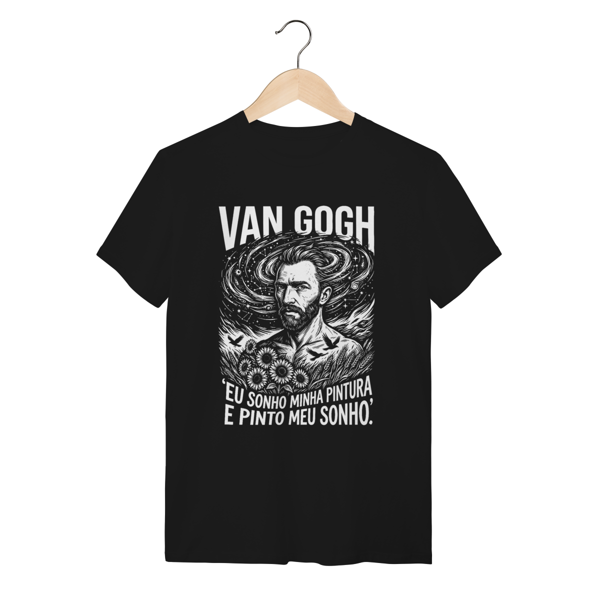 Camiseta Alma Van Gogh Eu Sonho Minha Pintura Filosofia | Silk & Luck 1 Camiseta Alma Van Gogh Eu Sonho Minha Pintura Filosofia | Silk & Luck