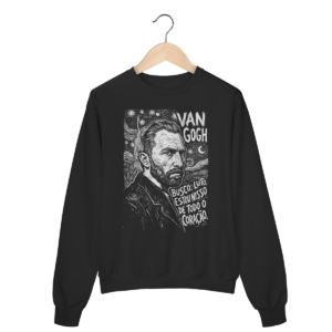 Moletom Van Gogh Busco Luto Design Estilo Linocut | Silk & Luck