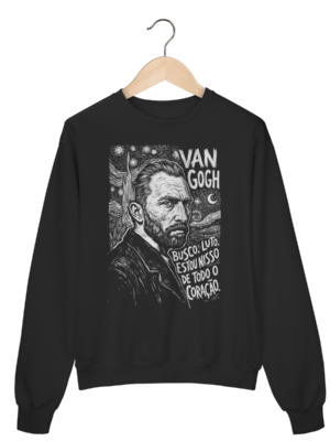 Moletom Van Gogh Busco Luto Design Estilo Linocut | Silk & Luck