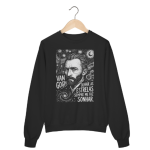 Moletom Van Gogh Noite Estrelada Sonhar Frase Arte | Silk & Luck