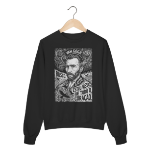 Moletom Van Gogh Busco Luto Estampa Woodcut | Silk & Luck
