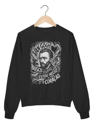 Moletom Van Gogh Busco Luto Coração Woodcut | Silk & Luck
