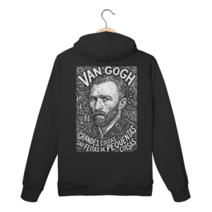 Moletom Canguru Van Gogh Frase Motivação Grandes Coisas | Silk & Luck