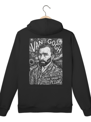 Moletom Canguru Van Gogh Nada É Mais Artístico Frase | Silk & Luck