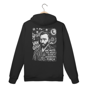 Moletom Canguru Van Gogh Ame Muito Frase Força | Silk & Luck