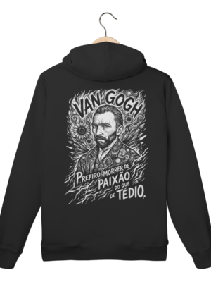Moletom Canguru Van Gogh Prefiro Morrer De Paixão | Silk & Luck