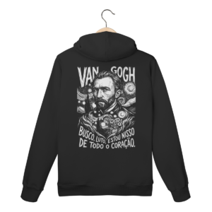 Moletom Canguru Van Gogh Coração Na Luta Frase | Silk & Luck