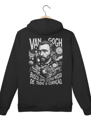 Moletom Canguru Van Gogh Coração Na Luta Frase | Silk & Luck