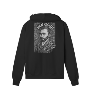 Moletom com Zíper Van Gogh Estampa Arte e Amor | Silk & Luck