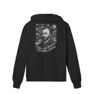 Moletom com Zíper Van Gogh Estampa Girassol Amar | Silk & Luck