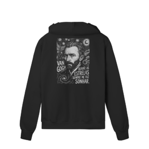 Moletom com Zíper Van Gogh Coleção Céu Estrelado | Silk & Luck