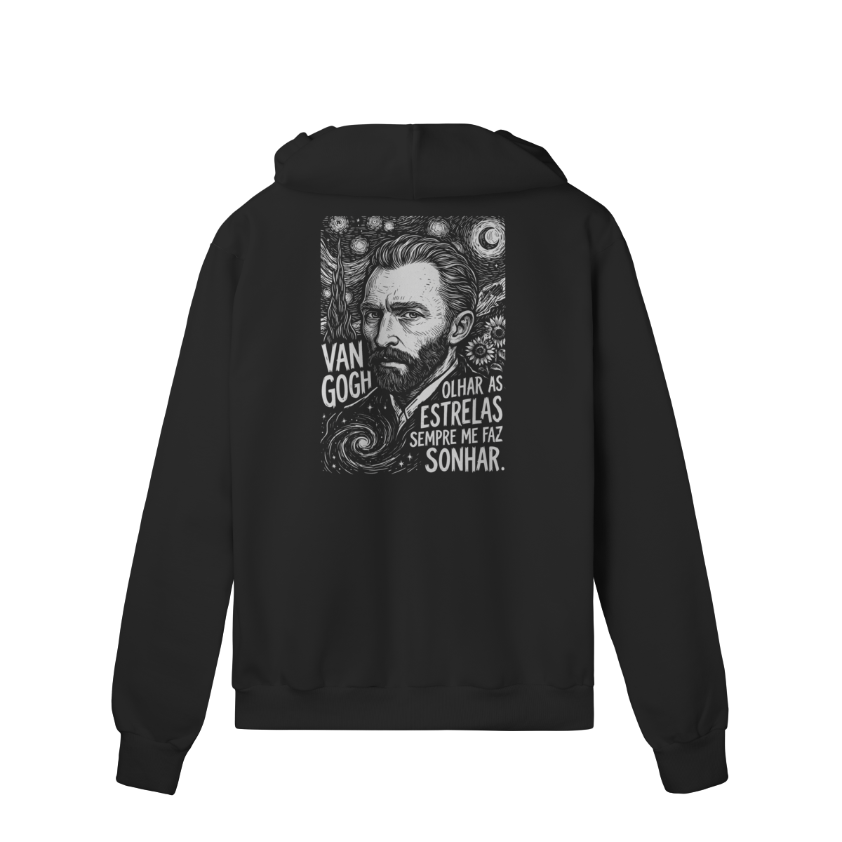 Moletom com Zíper Van Gogh Coleção Céu Estrelado | Silk & Luck 1 Moletom com Zíper Van Gogh Coleção Céu Estrelado | Silk & Luck