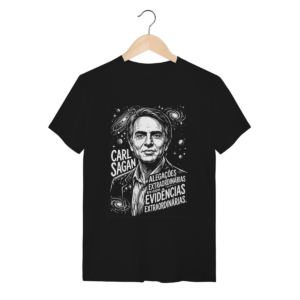 Camiseta Carl Sagan Verdade Científica Evidências | Silk & Luck